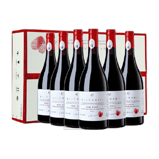 法国原酒进口半甜红葡萄酒女士低度热红酒新年货送礼盒750ml*6瓶