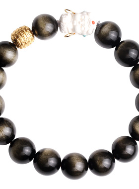 心斋堂金曜石黄财神手串