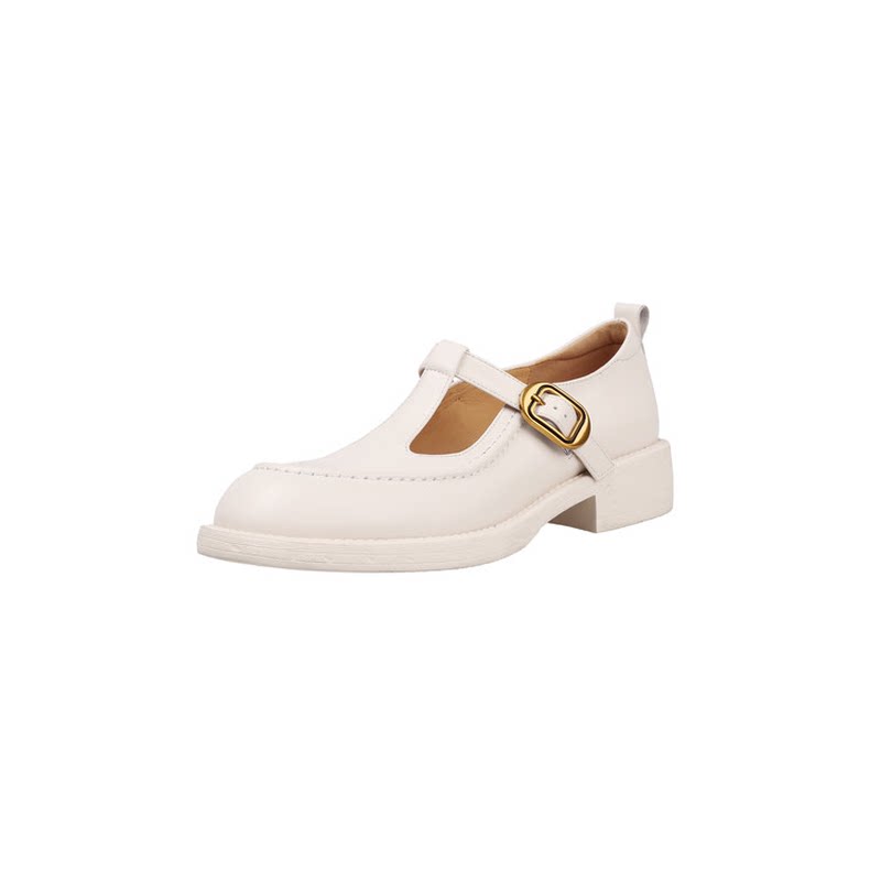 4.2cm头层牛皮T字带玛丽珍
