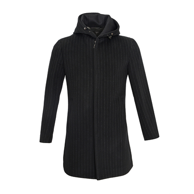 条纹中长款大衣JODOLL冬季