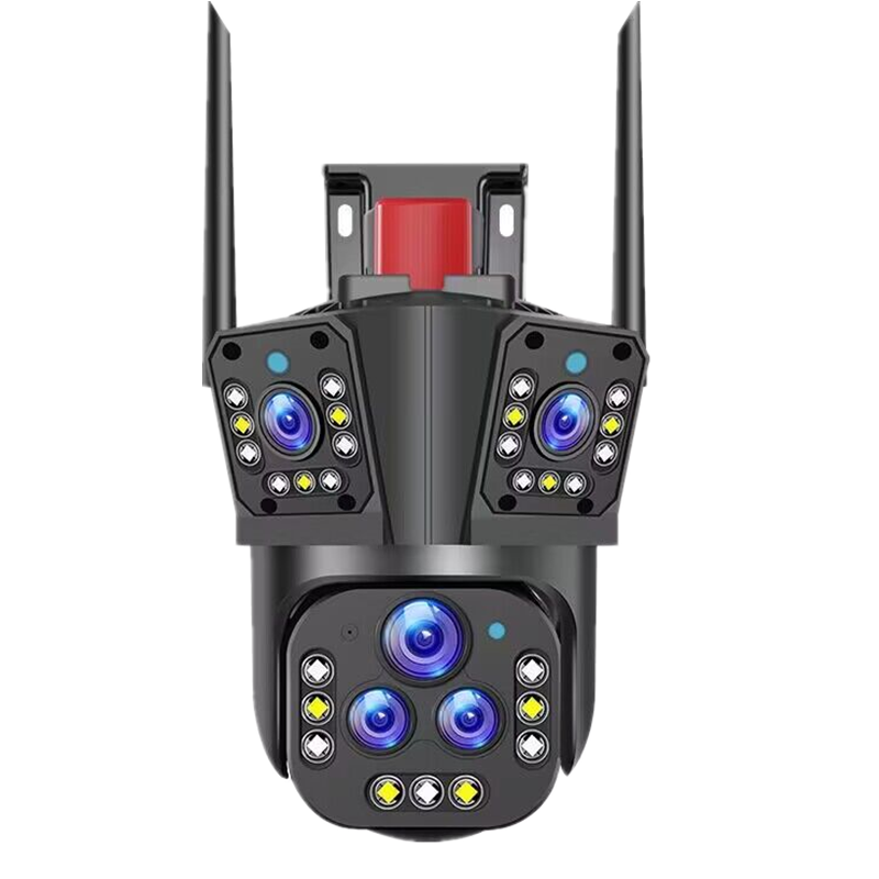 20倍变焦三画面监控器手机远程360度家用无线高清室外4G摄像影头