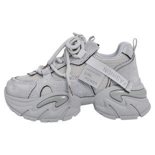 炸街欧洲站显脚小厚底老爹鞋女34码2026春季新款百搭增高运动鞋女