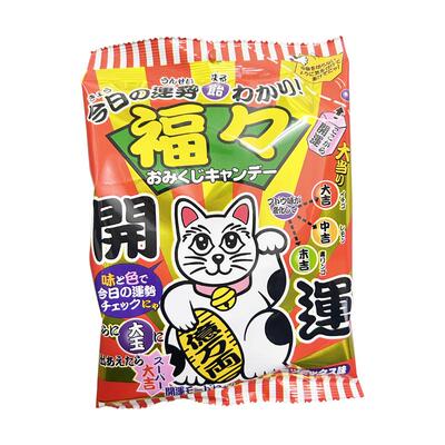 日本进口网红零食变色糖喜糖招财猫卡昵诗八尾福运水果味硬糖袋装