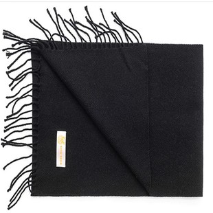 冬季正品鹿王羊绒围巾女青年保暖红色百搭情侣短款时尚黑色围脖男