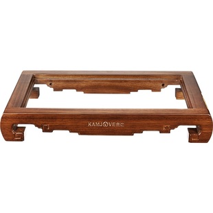 金灶KW-007古花木茶盘实木全自动茶艺炉底座烧水壶一体茶台嵌入式