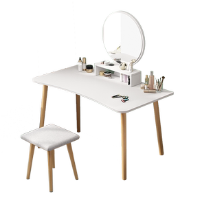 北欧梳妆台卧室小户型简约现代化妆桌 ins风网红镜子化妆台经济型