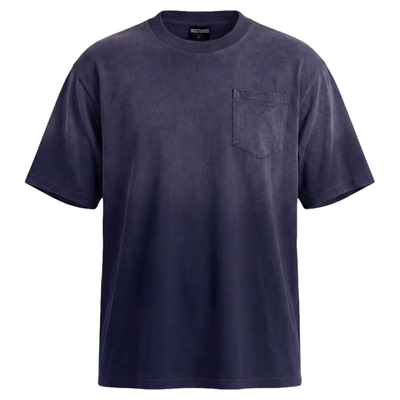 NOPASS小logo渐变水洗短袖