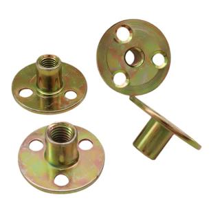 M6M8M10M12铁板螺母家具夹板对锁螺母沙发脚锁紧镀锌三孔螺母螺帽