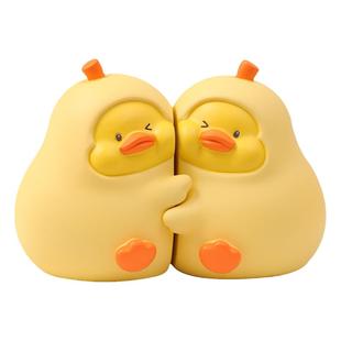 可爱永不分离抱抱鸭摆件办公桌面装饰品治愈情绪闺蜜生日礼物女生