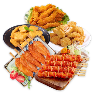 大用炸鸡油炸半成品小吃鸡柳鸡块鸡米花骨肉相连炸串空气炸锅食材