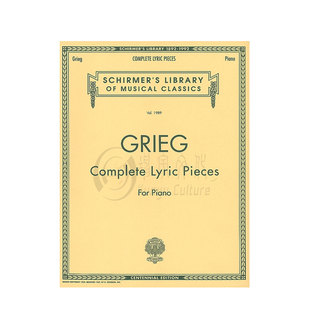 格里格 抒情小品全集 百年纪念版 钢琴独奏 希尔默原版乐谱书 Grieg Complete Lyric Pieces Centennial Edition HL50482380