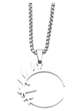 蔚蓝档案光环白洲梓项链吊坠手链不锈钢二次元游戏周边创意白搭