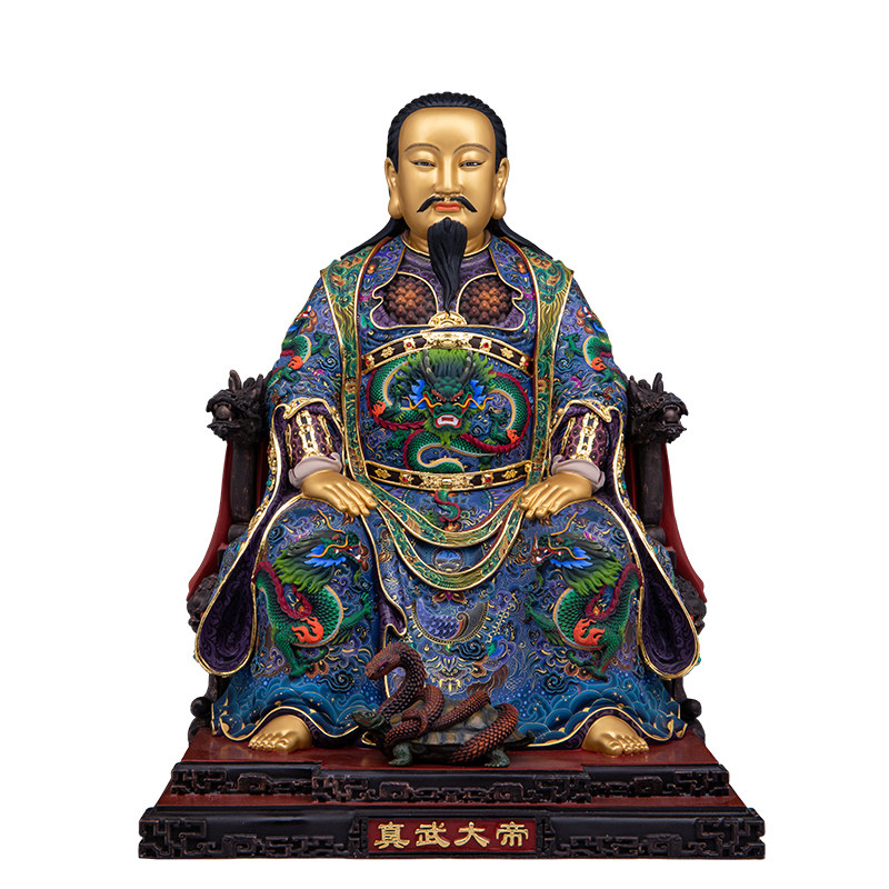 黄铜真武大帝神像祖师爷像体北帝真武大帝祖师爷摆件玄天上帝摆件