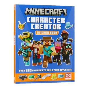 我的角色创作者贴纸书 MINECRAFT CHARACTER CREATOR STICKER BOOK 英文原版 儿童益智游戏书全脑开发思维训练书籍小学生冒险故事