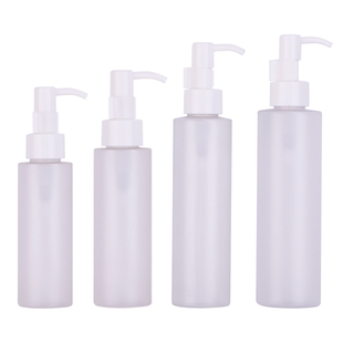 150ml透明磨砂按压乳液瓶 化妆品瓶分装瓶 便携100ml卸装油瓶PJS