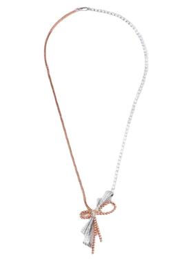 时尚双色蝴蝶结项链简约