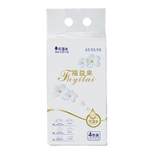 福益来100抽4包干湿两用抽纸巾