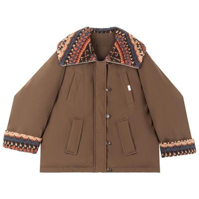 KEIKO巴恩风羊羔毛派克服棉衣