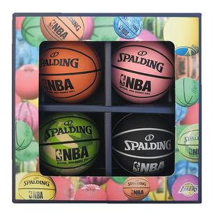 斯伯丁迷你空心小篮球儿童幼儿婴儿宠物桌面拍照摆件模型橡胶皮球