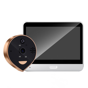 智能猫眼可视门铃监控器摄像头电子带显示屏手机远程WiFi无线家用