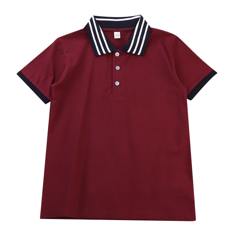 儿童校服短袖polo衫男女童夏季