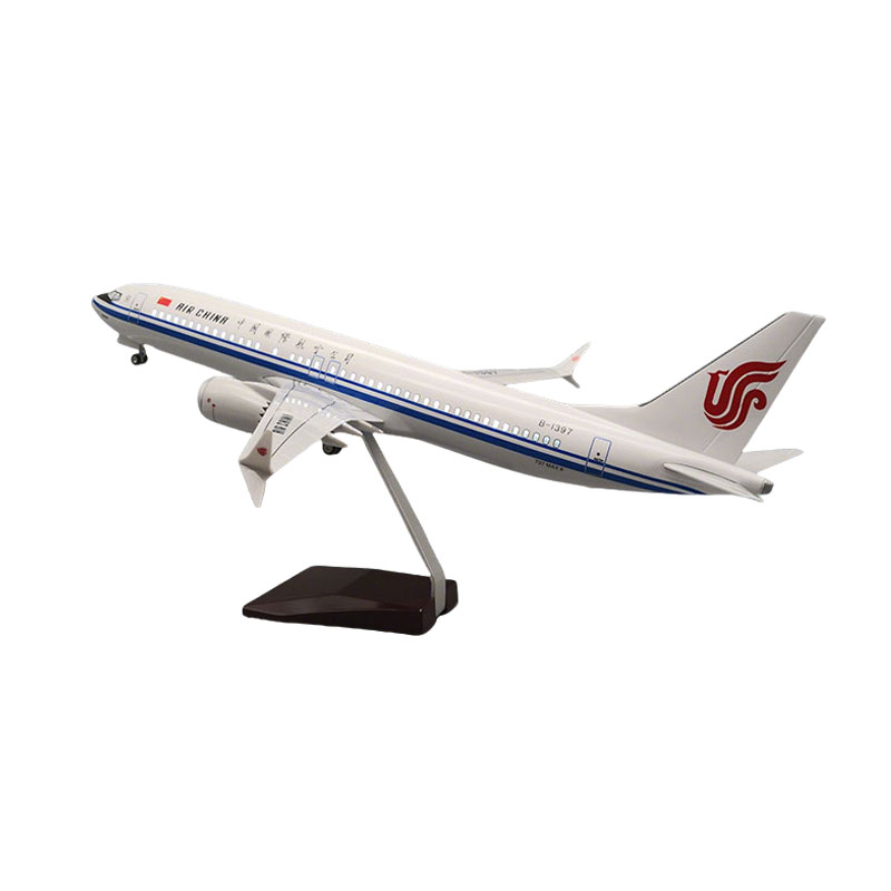 飞机模型波音737国际航空国航客机民航带灯光航模摆件送朋友礼物