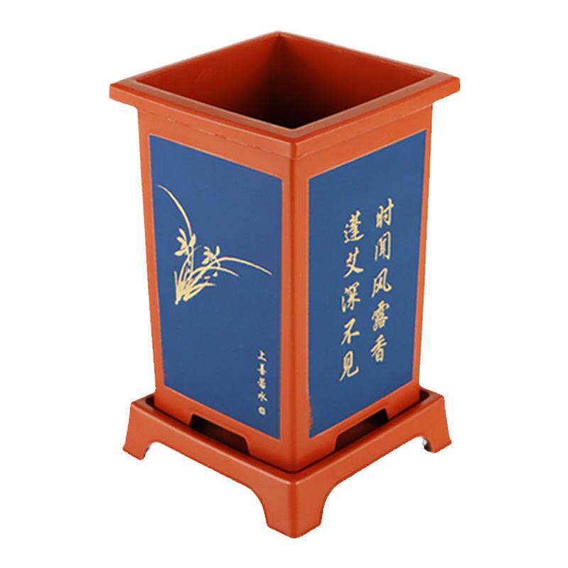 树脂古典仿紫砂塑料树脂盆