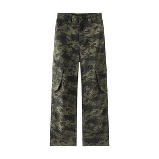 [商场同款]森马 x Marcus联名款休闲裤女阔腿裤2025秋新款工装裤