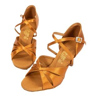 贝蒂拉丁舞鞋女成人软底中高跟舞蹈鞋国标恰恰场地舞贝蒂舞鞋2363