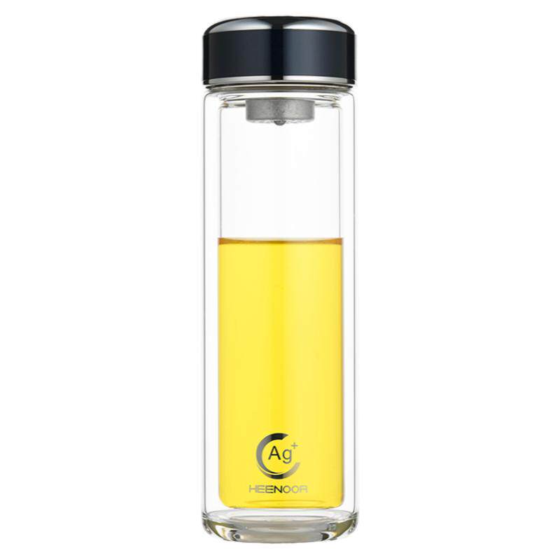 希诺双层玻璃杯抗菌纯钛水杯