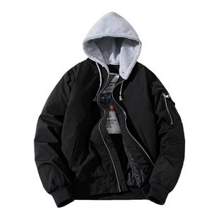 秋冬加厚棒球服男女棉服美式夹棉防风飞行员夹克宽松男生情侣外套