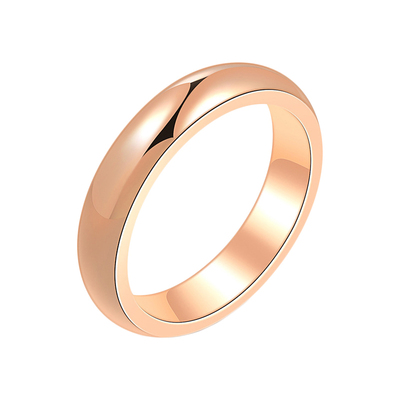 光面不褪色情侣对戒玫瑰金素简约
