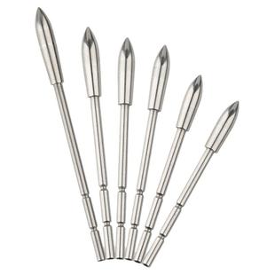 弓箭箭头复合反曲户外打靶射箭靶头碳箭4.2/6.2mm不锈钢内插靶头