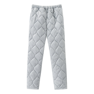 睡裤女士冬季三层加厚珊瑚绒夹棉裤子冬天休闲保暖加绒超厚家居裤