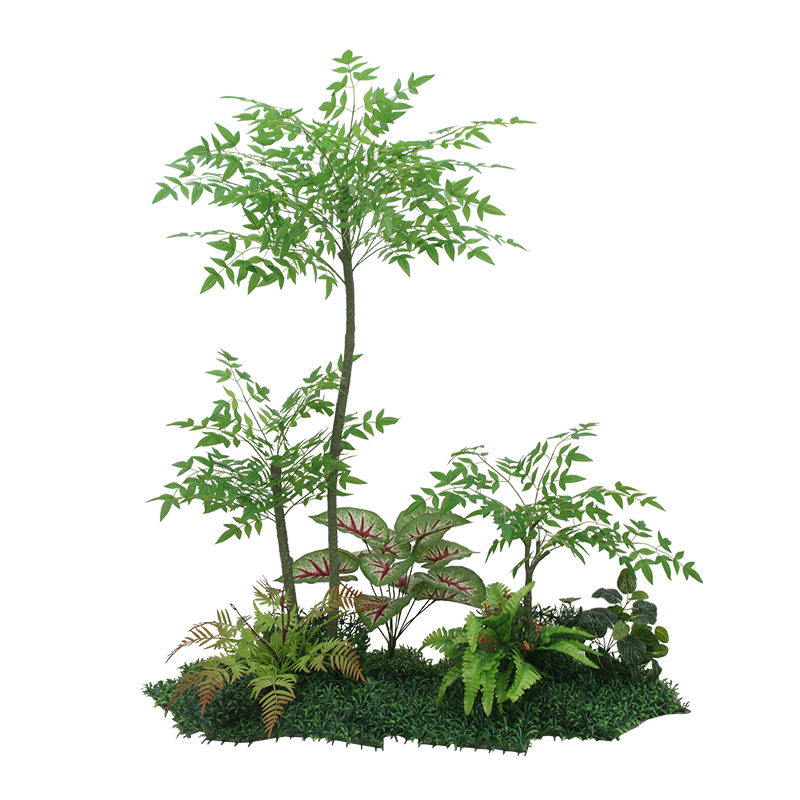 高品质室内仿真绿植景观造景组合马醉木假植物装饰客厅假花南天竹