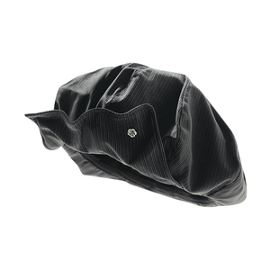 印计谷羽设计师自留条纹云朵帽女春夏季文艺复古日系报童帽贝雷帽