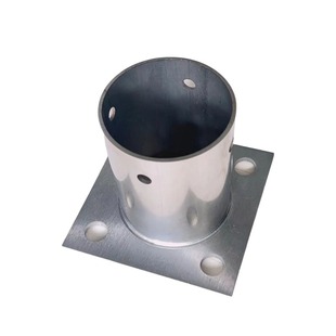 厂家直供正宗不锈钢圆形防腐木葡萄架立柱脚套柱子底座送安装螺丝