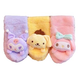 儿童围巾冬天2025新款秋冬季宝宝库洛米围脖小女孩美乐蒂保暖围脖