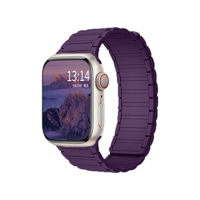 适用iwatchs11装甲硅胶磁吸表带