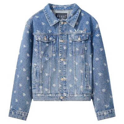 MARDI春季新款雏菊牛仔夹克
