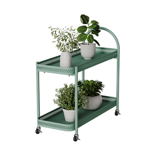 可移动花架落地阳台客厅铁艺花盆架网红简约不占地多肉植物摆放架