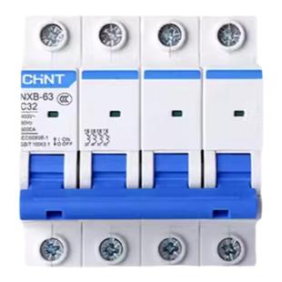 正泰NXB空气开关小型断路器总开电闸100A空开1P 2P 3P4p125a DZ47