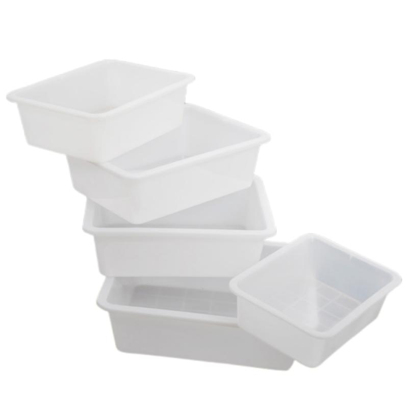 盒子长方形白色凉菜食品收纳盒