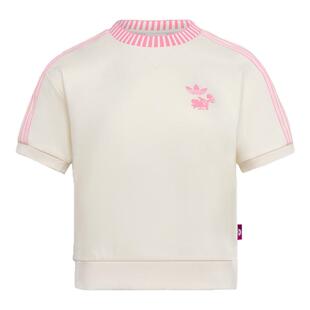 adidas阿迪达斯三叶草迪士尼柴郡猫联名短款半袖女短袖T恤 KY8316