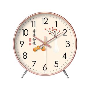 摆台式挂钟时钟座钟家用装饰客厅静音摆件书桌面钟表摆放式石英钟