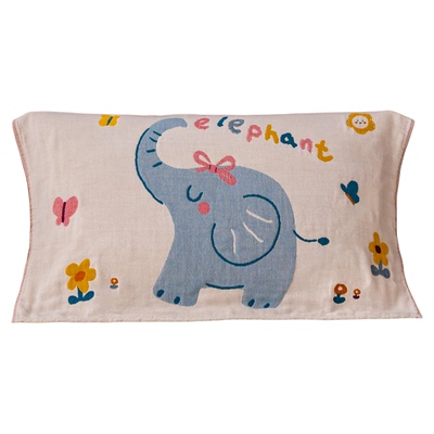 可爱小象全棉枕巾纯棉a类