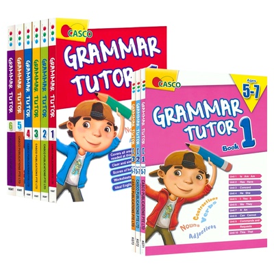 Casco Grammar Tutor Pre School-Grade 6 语法辅导 9册  覆盖小学阶段语法  系统的讲解与练习 英文原版进口图书