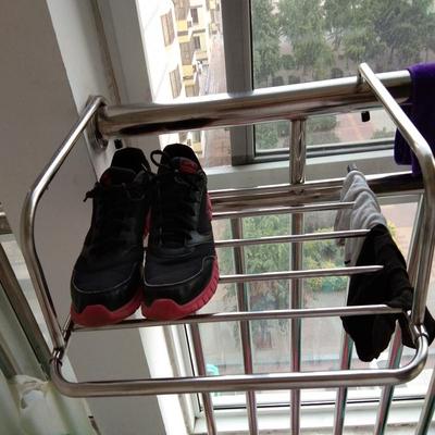 不锈钢阳台晾衣架窗台晒鞋架花盆架暖气片挂架小型折叠护栏晾晒架