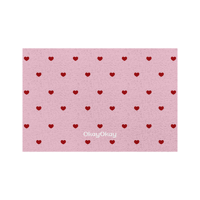 okay爱心礼物丝圈入户地垫门口家用可裁剪 pvc耐脏防滑除尘脚垫子