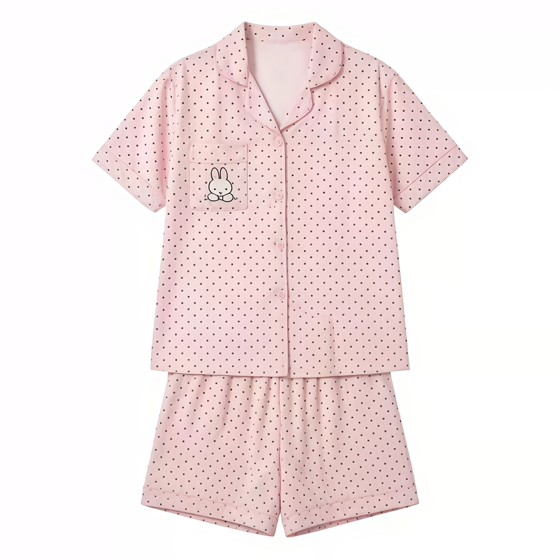 甜美风真丝波点夏季女款睡衣礼盒